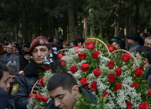 Farewell ceremony for people’s poet Zalimkhan Yagub.  Baku. Azerbaijan, 11 Jan. 2016